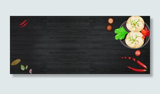 简约黑色质感小笼包banner