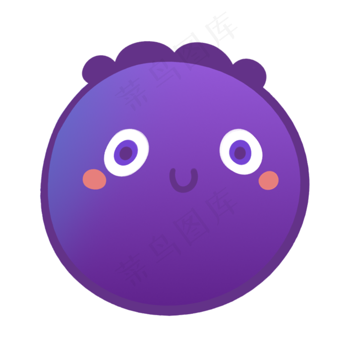 手绘风格蓝莓水果表情包(2000X2000(DPI:320))psd模版下载