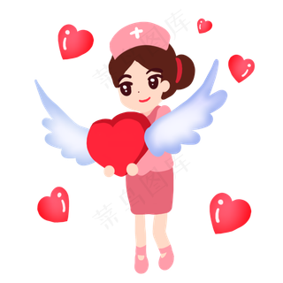 可爱护士的女神节,免抠元素