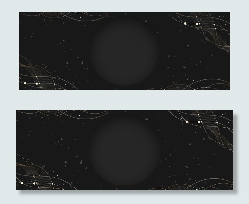 科技黑色大气banner背景