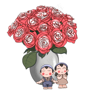 情人节鲜花小情侣5