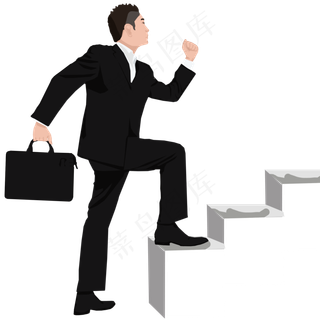 男性西装走向成功的商务人士,免抠元素