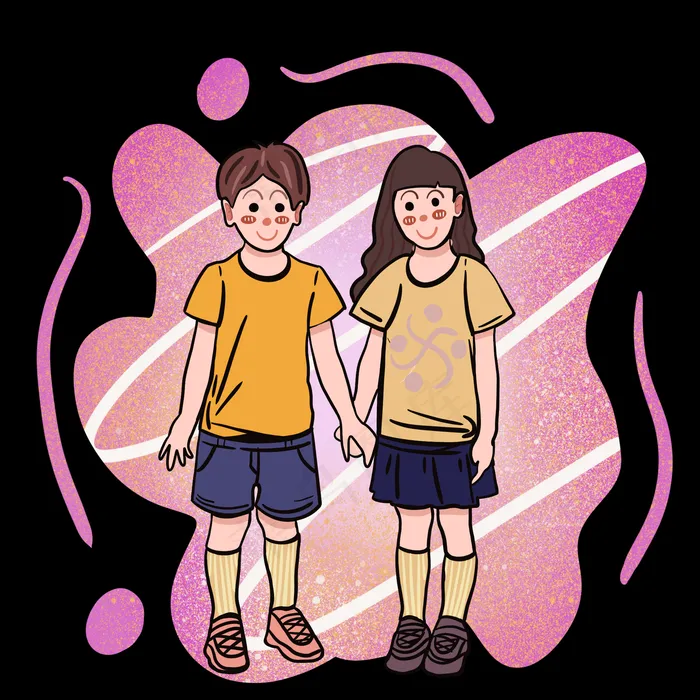 儿童节手拉手小朋友(2000X2000(DPI:300))psd模版下载