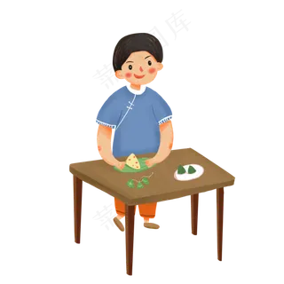 五月端午节人物卡通元素