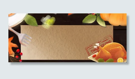 简约感恩节火鸡促销背景