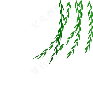 春季清明节装饰柳枝图案