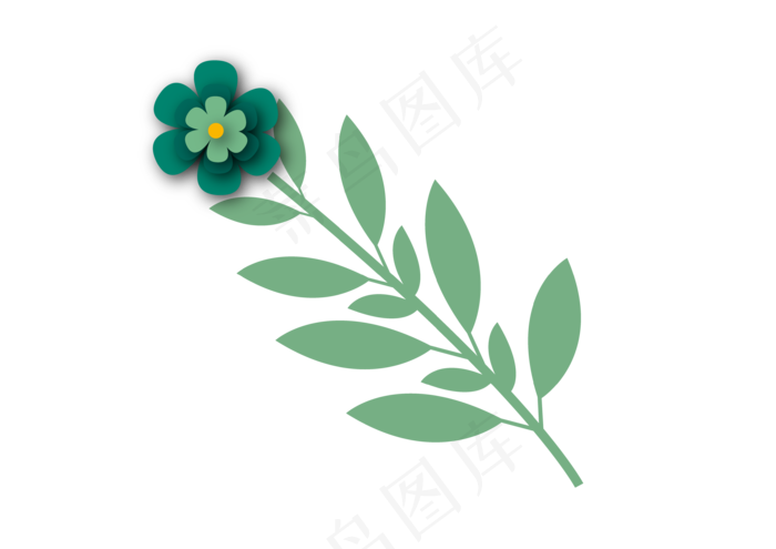 绿色叶子主题边框