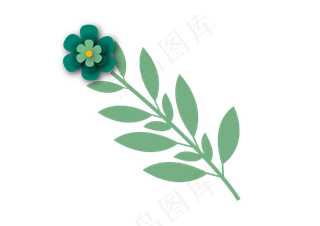 绿色叶子主题边框