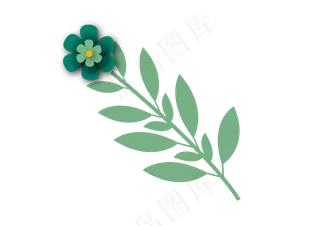 绿色叶子主题边框