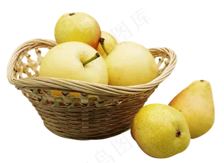 黄色酥梨水果篮