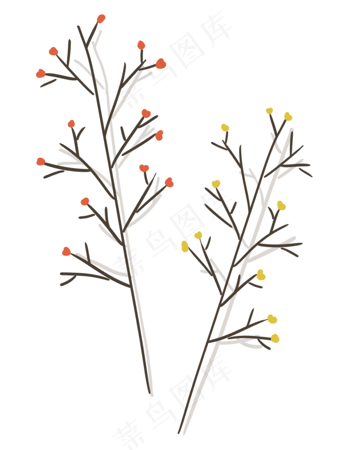 树枝干花干树枝花(2362X3076(DPI:300))psd模版下载