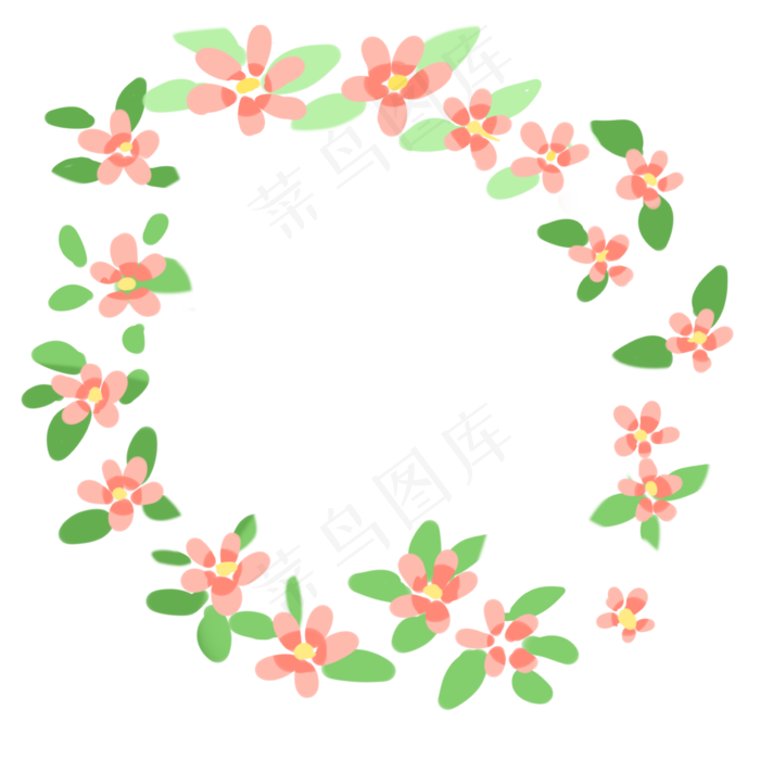 美丽小花花朵边框(2362X2362(DPI:299))psd模版下载