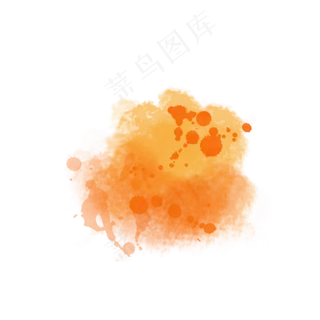 橙色矢量水墨图案