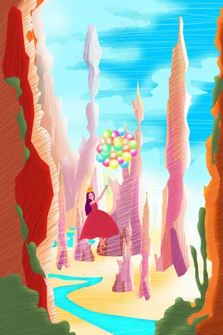 探险少女的风化石山之旅