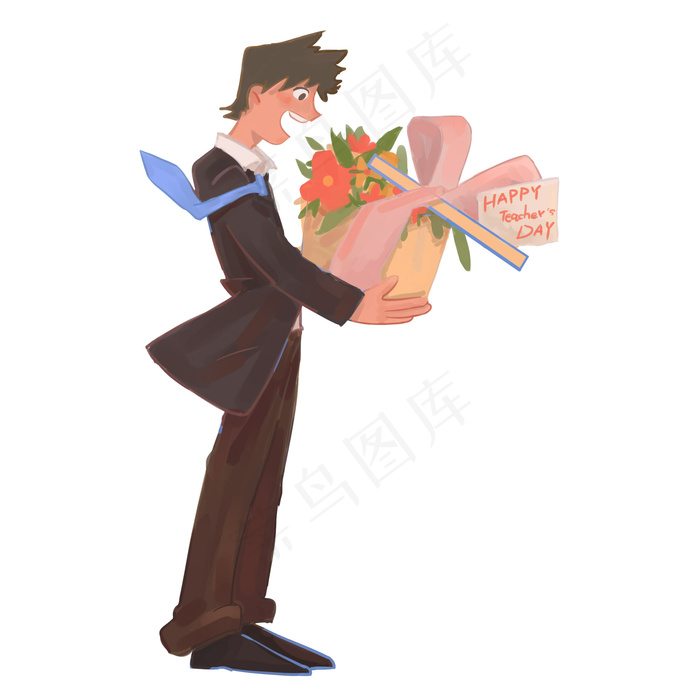 手捧鲜花老师(2000X2000(DPI:300))psd模版下载
