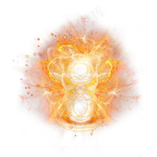 光芒层次火焰倒计时数字8