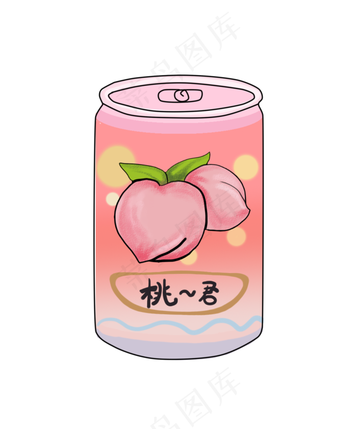 夏日桃桃君桃子饮料