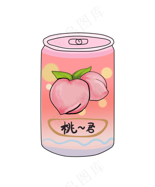 夏日桃桃君桃子饮料