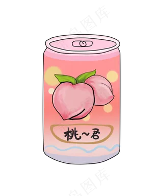 夏日桃桃君桃子饮料