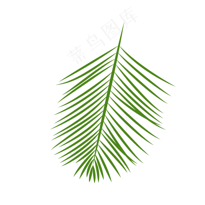 一片绿色的针尖叶子手绘设计(2000X2000(DPI:300))ai矢量模版下载