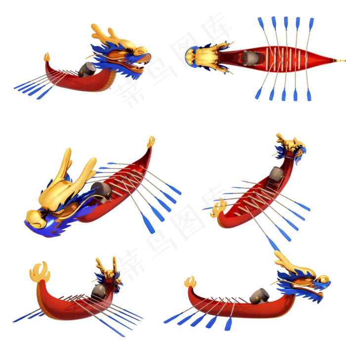 精致龙舟套图png图(2000X2000(DPI:300))psd模版下载