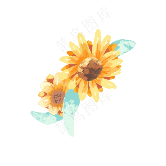花向日葵矢量植物免抠可商用元素
