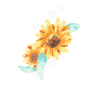 花向日葵矢量植物免抠可商用元素