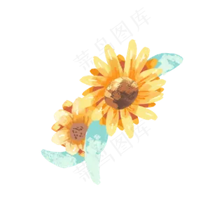 花向日葵矢量植物免抠可商用元素