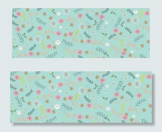 简约清新花朵平铺底纹