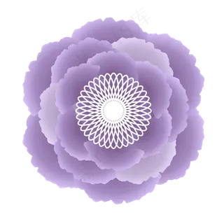 父亲节母亲节紫色彩色矢量剪纸立