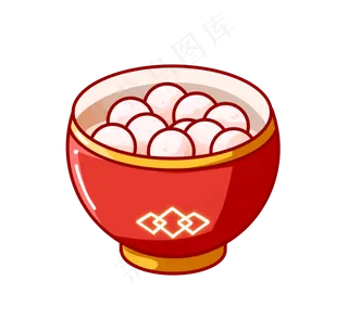 元宵节卡通可爱汤圆,免抠元素