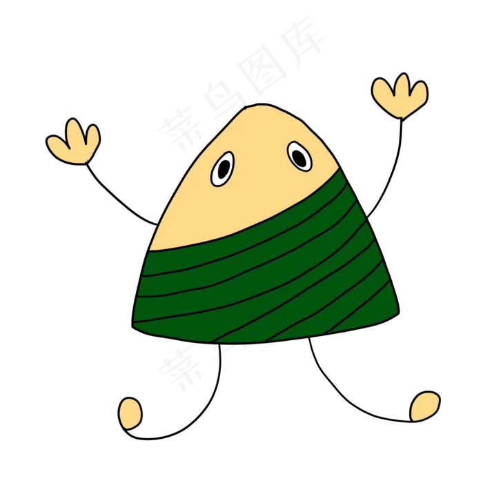 端午节卡通粽子免抠(2000X2000(DPI:350))psd模版下载