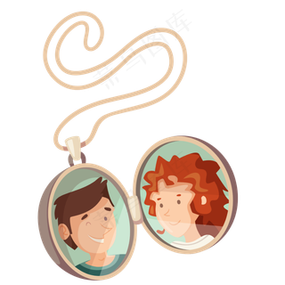 亲吻情人节情侣怀表