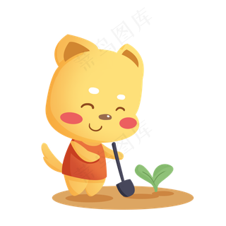 可爱植树节卡通元素,免抠元素