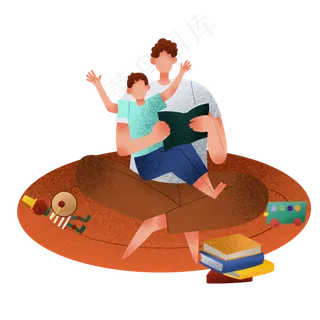 父亲节看书父子