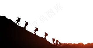 唯美团队剪影,免抠元素