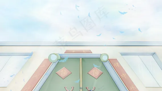 夏日里天空下的房子