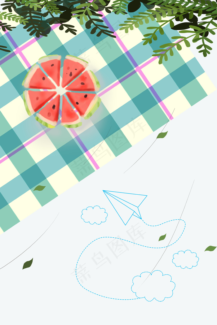 手绘夏日场景下载