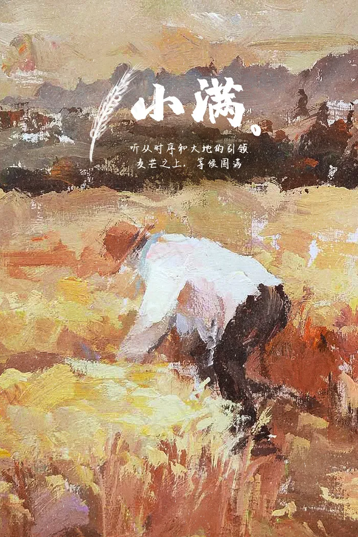 小满节气稻谷与农民(3545*5315px 300 dpi )psd模版下载