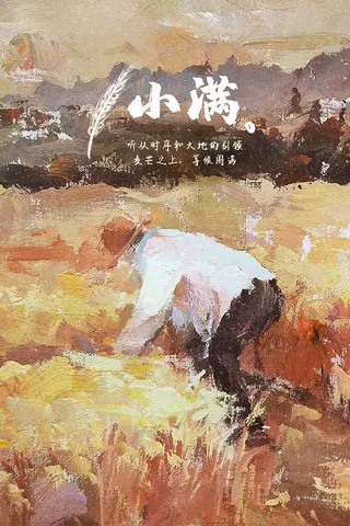 小满节气稻谷与农民