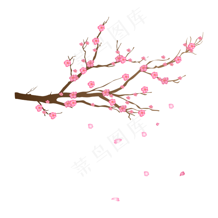 卡通免扣粉色花朵(4167*4167px 300 dpi )ai矢量模版下载