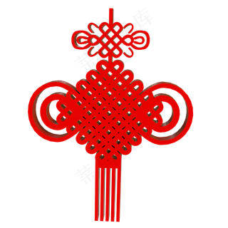 大红中国结,免抠元素
