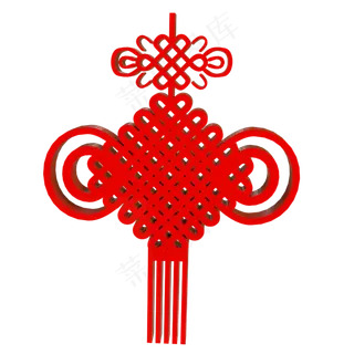 大红中国结,免抠元素