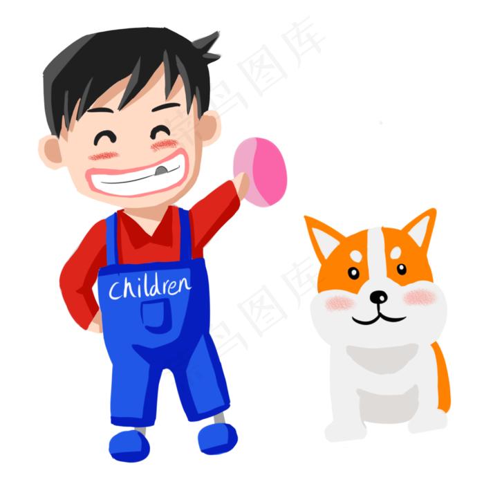 逗宠物的孩子(3000X3000(DPI:300))psd模版下载