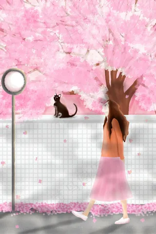 樱花夏天花季配图