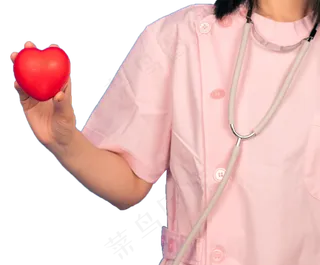 护士单手拿爱心