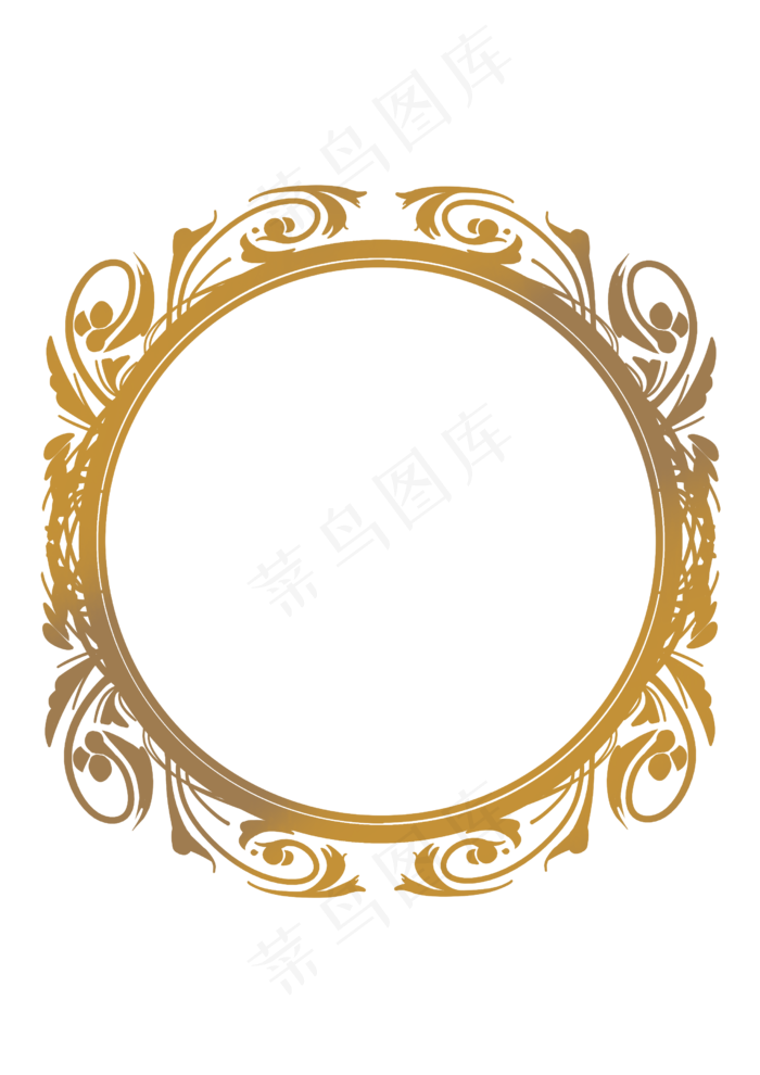 圆形欧式花纹边框