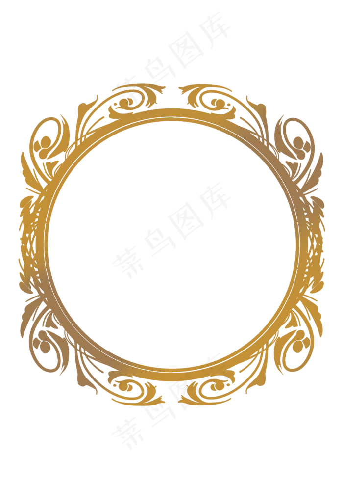圆形欧式花纹边框(2480X3508(DPI:299))psd模版下载