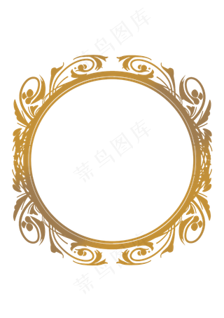圆形欧式花纹边框
