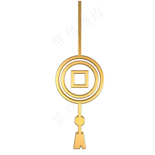 新年中国风金属立体挂饰,免抠元素